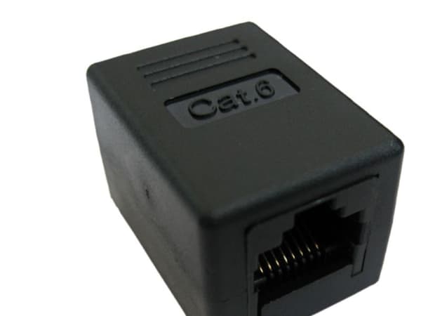 VALUE RJ-45 Modular Coupler, Cat.6, unshielded, black, Modular coupler, Musta