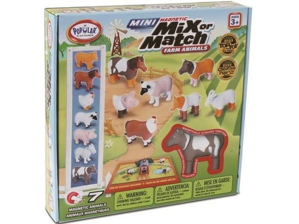 Malblo magnetisk minigård med dyr-set
