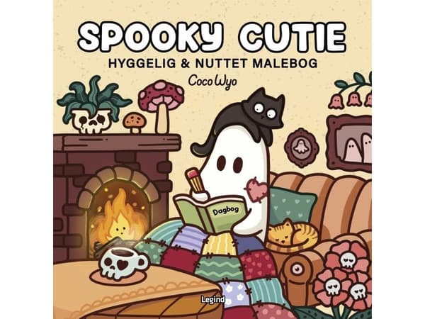 Målarbok: Spooky Cutie - Cozy Coloring | Coco Wyo