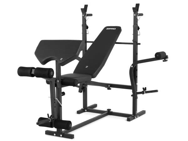 Vektstangbenk med biceps curl-stasjon, benpress og pec fly Zipro Ripped
