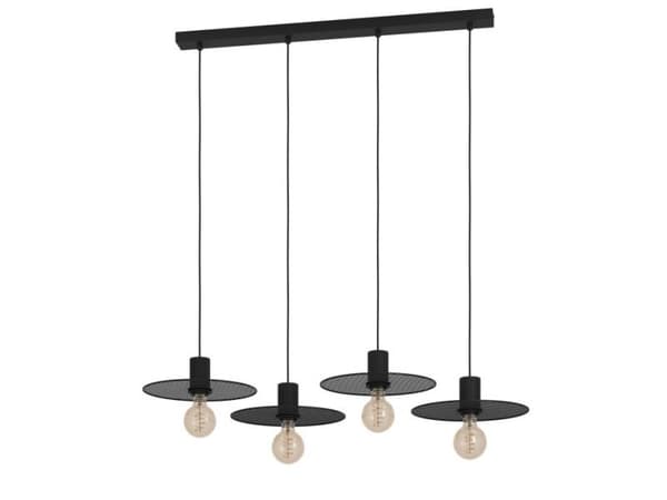 EGLO IKESTON LANGBORD 4L E27 SORT/GITTER