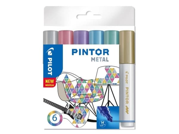 Fjernkontroll PERMANENT MARKER RUND M 6 METALLIC FARGER PINTOR PILOT