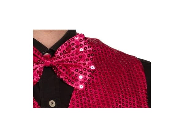 Pink pailletvest og butterfly