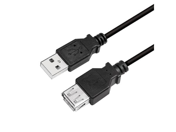 LogiLink CU0012B, 5 m, USB A, USB A, USB 2.0, 0,48 Gbit/s, Sort