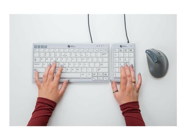 BakkerElkhuizen UltraBoard 955 V2 - Tastegruppe - USB-C, USB - mørk grå, lysegrå