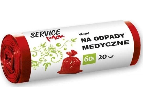 Stella sopsäckar för medicinskt avfall STELLA, LDPE, 60 l, 20 st