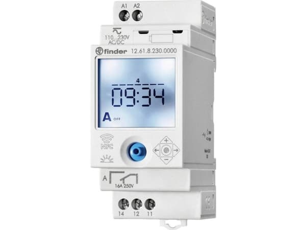Finder 12.61.8.230.0000, Vit, 16 A, CE, 110 - 230 V