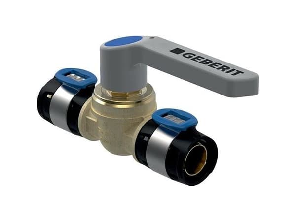 Geberit FlowFit kulventil med handtag d=32 mm blyfri kiselbrons