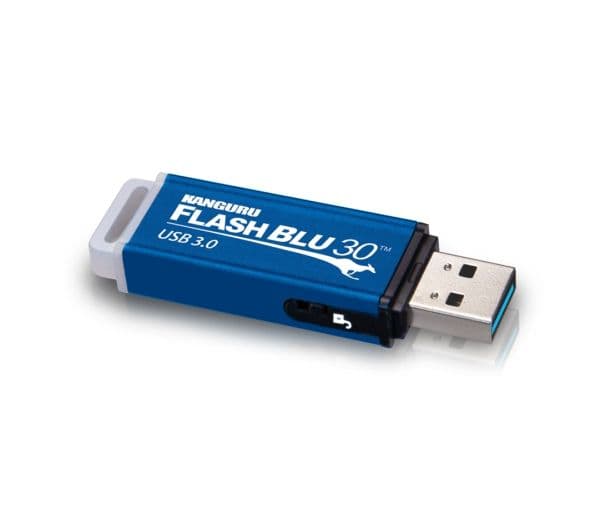Kanguru FlashBlu30 USB 3.0 with Write Protect Switch - USB-flashstasjon - 16 GB - USB 3.0