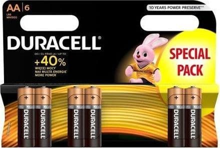 Duracell Basic alkaline batteries, 6 pcs (AA)