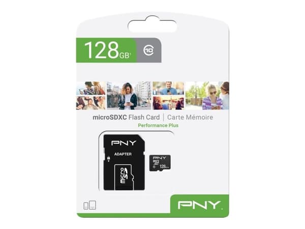 PNY Performance Plus - Flash-minneskort - 128 GB - Class 10 - microSDXC