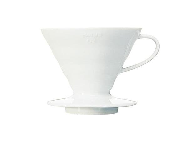Hario V60, Dripper, Vit, Keramiska, 1 styck