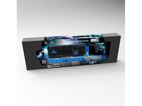 E-Blue tastatur E-blå polygon + deksel (45907)
