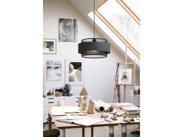 EGLO BAZELY pendellampe E27 Ø400 sort
