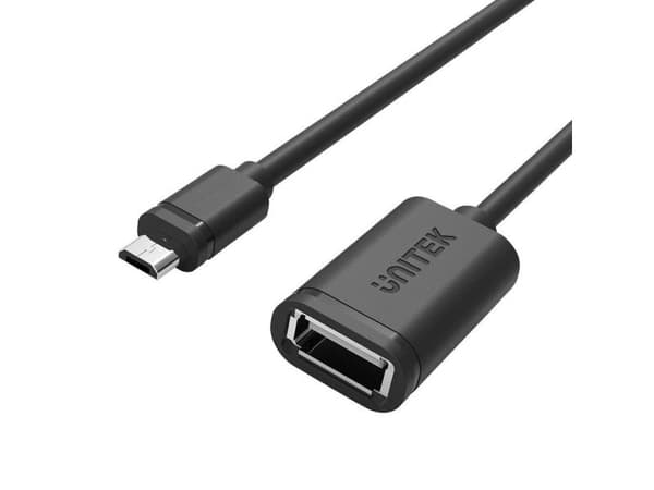 Unitek - USB-sovitin - USB (hun) til Micro-USB Type B (han) - USB 2.0 OTG - 20 cm - lajittelu - lajittelu