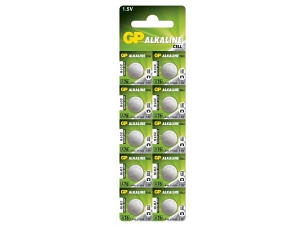 GP knapcelle 1,5V, LR44/A76, 10-pak