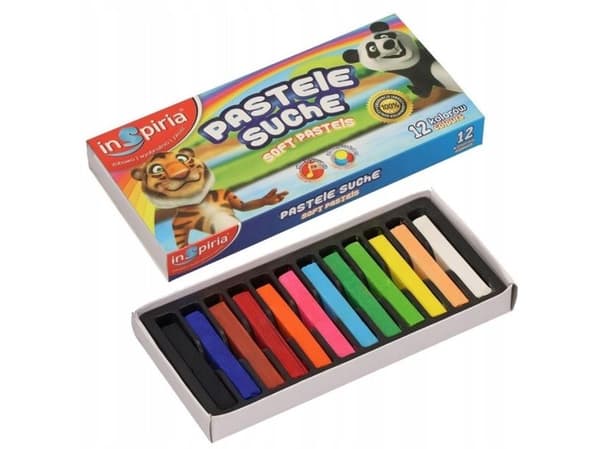 SCHEMAT pastellkritt, tørre, 12 farger