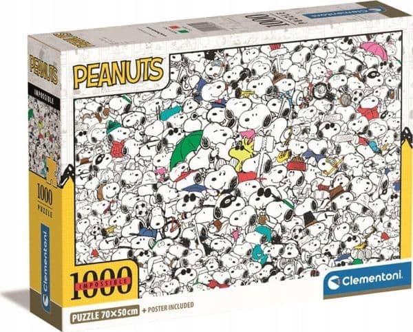 Clementoni Impulse: Puslespill IMPOSSIBLE PEANUTS (Reddikene), 1000 brikker