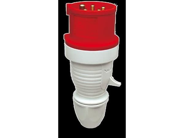 CEE Plug 4P 16A 380V H6 IP44 punainen
