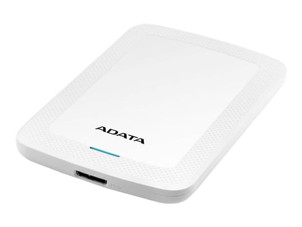 ADATA HV300 - Hårddisk - 1 TB - extern (portabel) - USB 3.1 - 256 bitars AES - vit