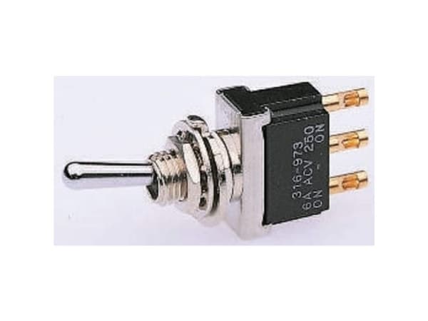 TE Connectivity Toggle Switch, Panel Mount, On-On, DPDT, Solder Terminal, 20V