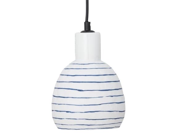 CREATIVE COLLECTION Elga pendellampe, hvit, steingods