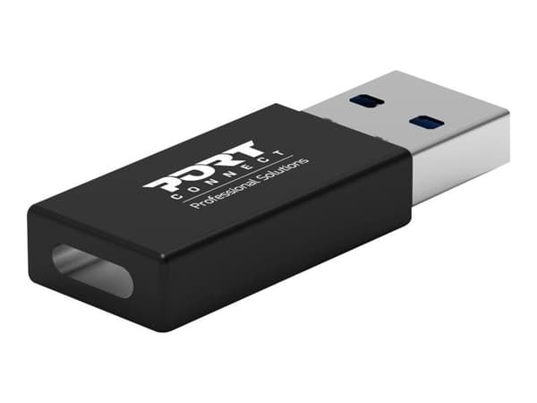 Port Designs 900154, USB-A, USB-C, musta