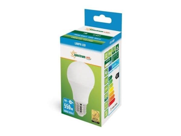 Spectrum LED GLS E27 230V 7W CW (WOJ13899)