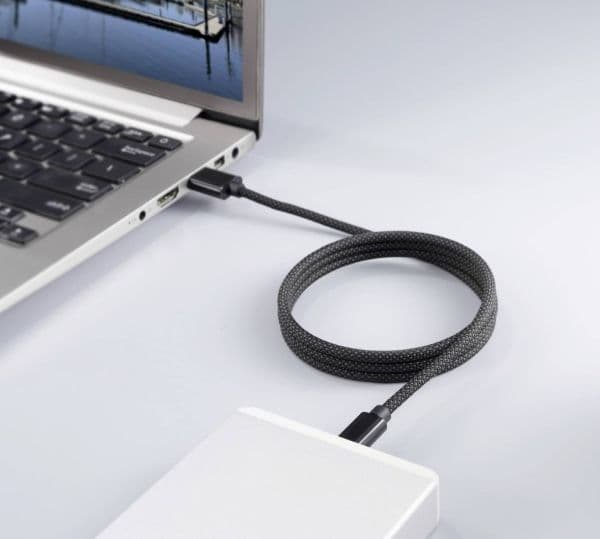 Renkforce RF-6437924, 1 m, USB C, USB A, USB 2.0, 0,48 Gbit/s, Sort