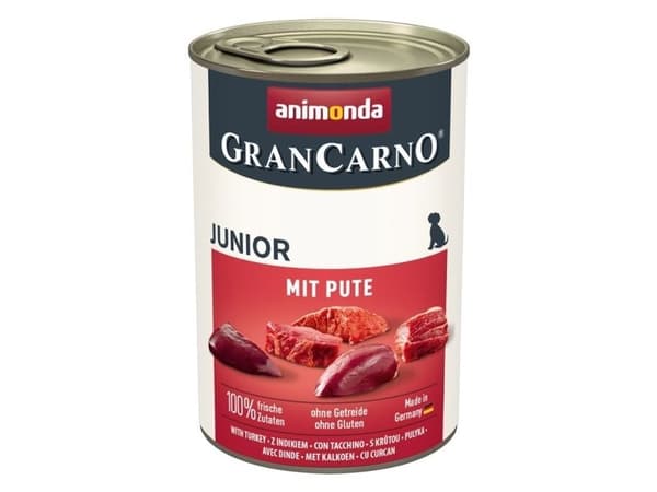ANIMONDA GranCarno Junior med kalkon - våtfoder för hund - 400 g