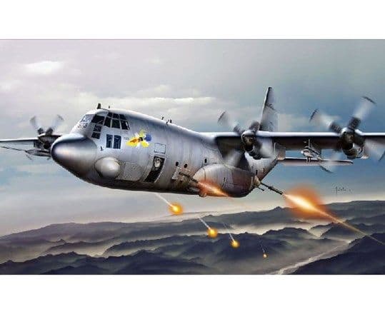 Plastmodell av Lockheed Martin AC-130H Spectre