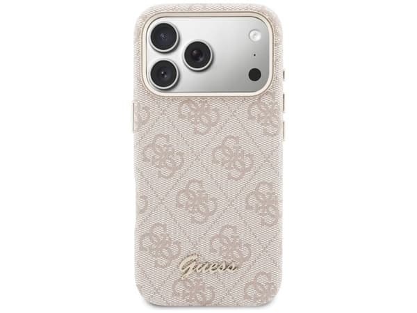Guess 4G Script MagSafe-suojus iPhone 17 Pro Max - vaaleanpunainen - vaaleanpunainen