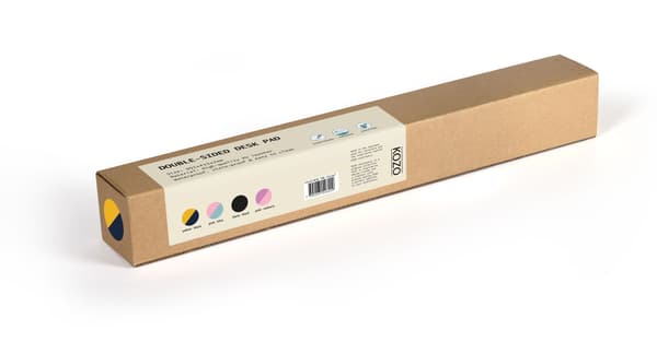 KOZO Skriveunderlag 90x43cm Mørke Blå/Gul