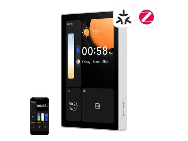 Sonoff NSPanel Pro smart kontrollpanel WiFi/Bluetooth/ZigBee Matter 120 (vit) NSPanel120PW