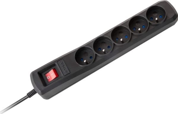 Energenie strømskinne R5 5 uttak 5 m sort ARcon