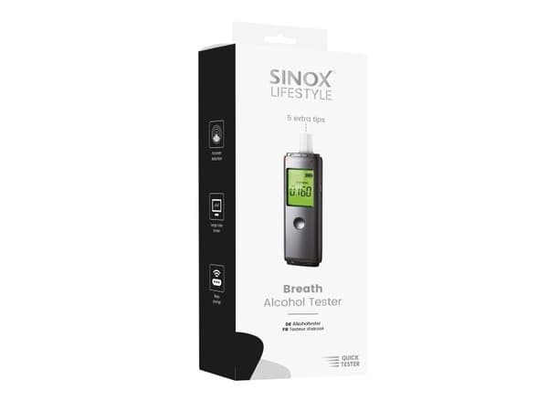 Sinox Alkoholtester til udånding. Sort