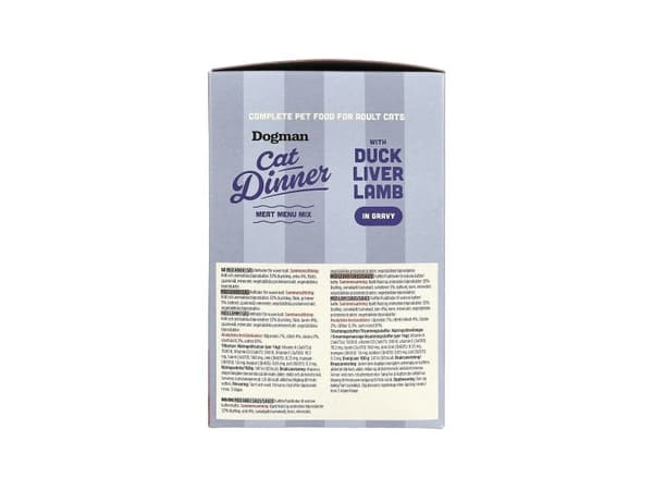 Dogman Cat Dinner Meat Menu Mix Gravy Våtfoder 12x85g
