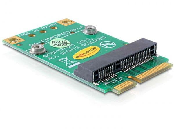 Delock Converter Mini PCI Express half-size > full-size - Stigekort