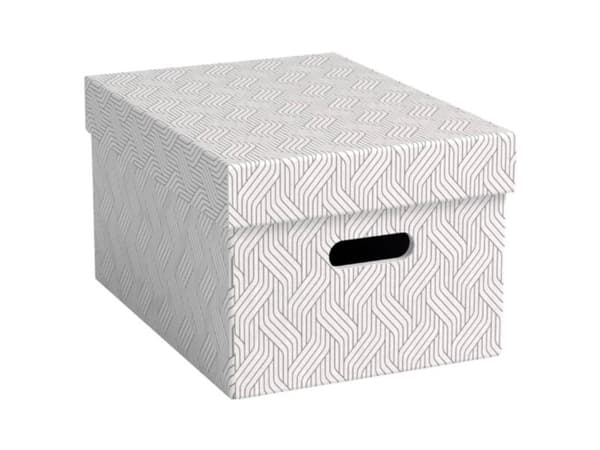 Leitz VON 61410001, Förvaringslåda, Vit, Rektangulär, Kartong, Mönstrad, inomhus