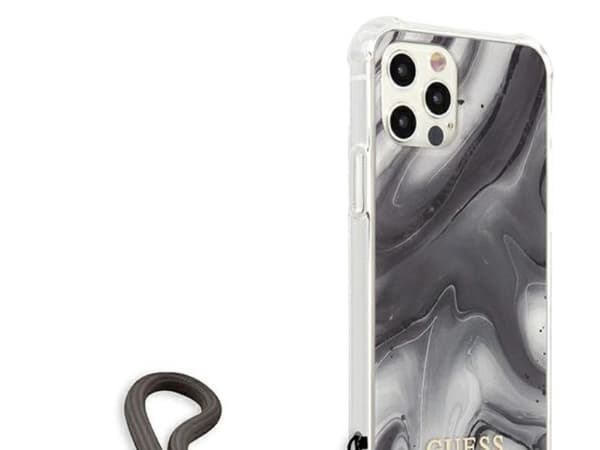 Guess GUHCP12LKSMAGR hardcase til iPhone 12 Pro Max 6,7" grå/grå Marble Collection