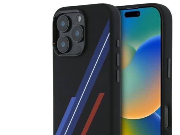 BMW silikondeksel random lines MagSafe til iPhone 16 Pro Max - svart
