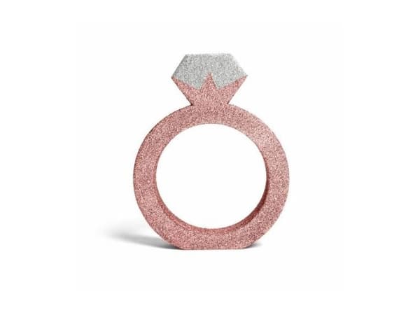 Rose gold ring borddekoration