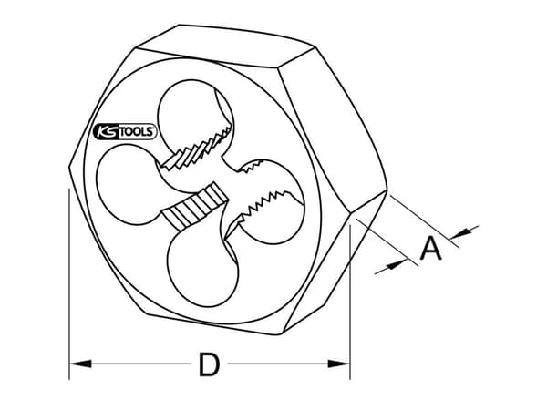 KS Tools 333.0035, Kierrepakka, HSS-teräs, Harmaa, Saksa, 61 g