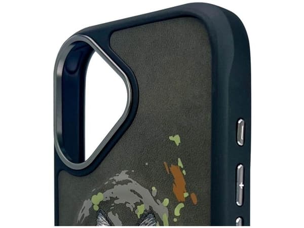 Nimmy Wolf tapauksessa iPhone 16 tummanharmaa