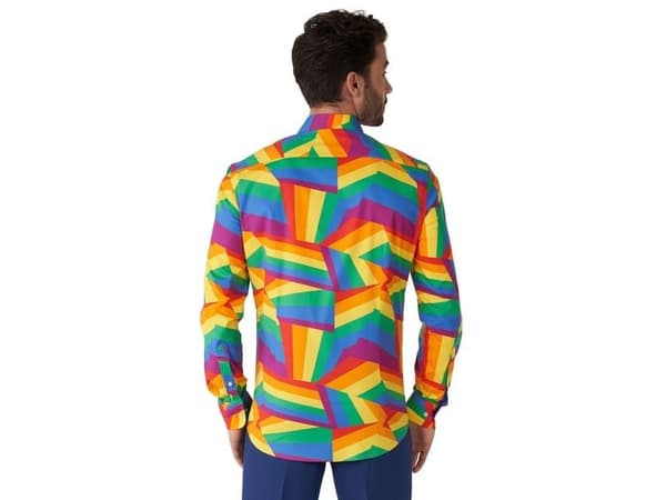 OppoSuit Zig Zag Rainbow skjorte