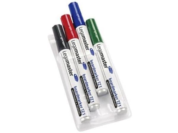 Whiteboardmarkerare Legamaster TZ1, rund, assorterade färger, 4-pack
