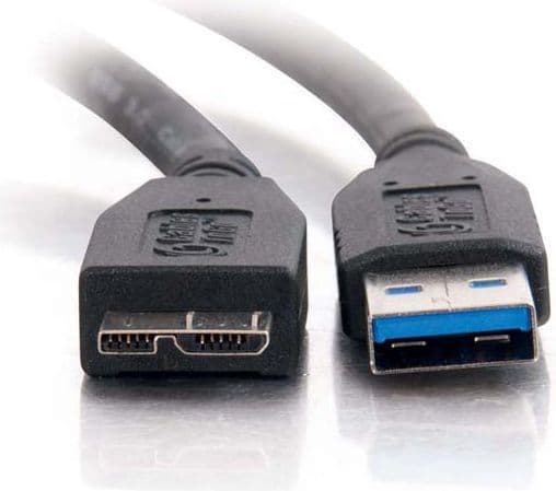 USB-logokabel USB-A til microUSB, 2 m, svart