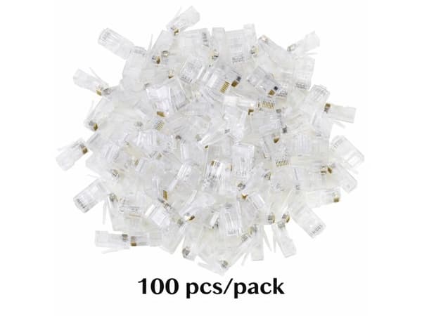 Equip Cat.6 RJ45 pass-through-kontakt, 100 stk./sett