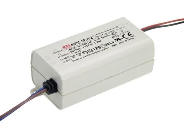 15W TRANSFORMER TIL STANDARD LED 90-264V/AC/12VDC