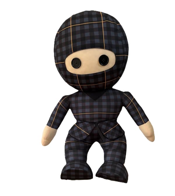 Ruutuinen Ninja 3 nalle 70cm